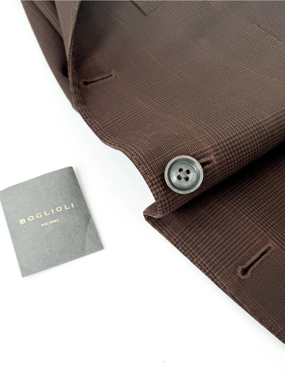 Boglioli K Jacket Brown Glen Plaid Men's Blazer Italian Wool Sport Coat Men's